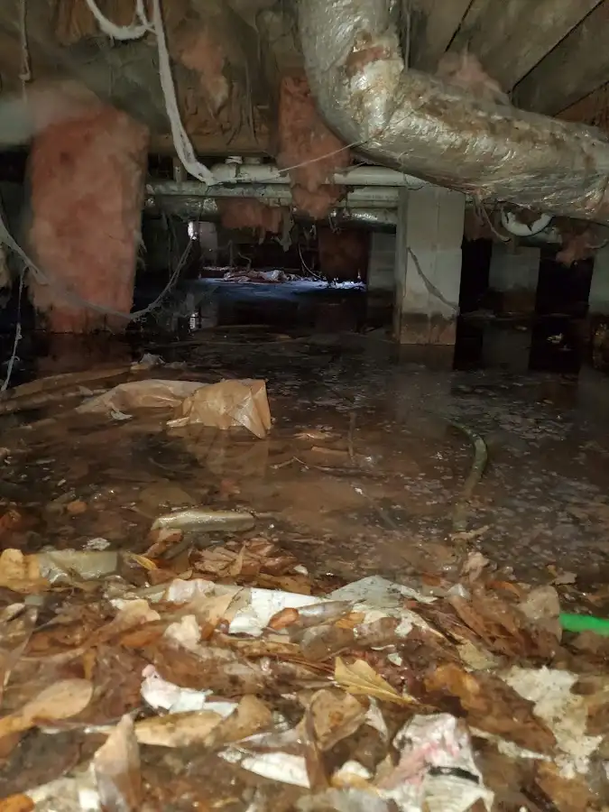Crawl space flood assessment for Commercial Water Damage Restoration in Longwood